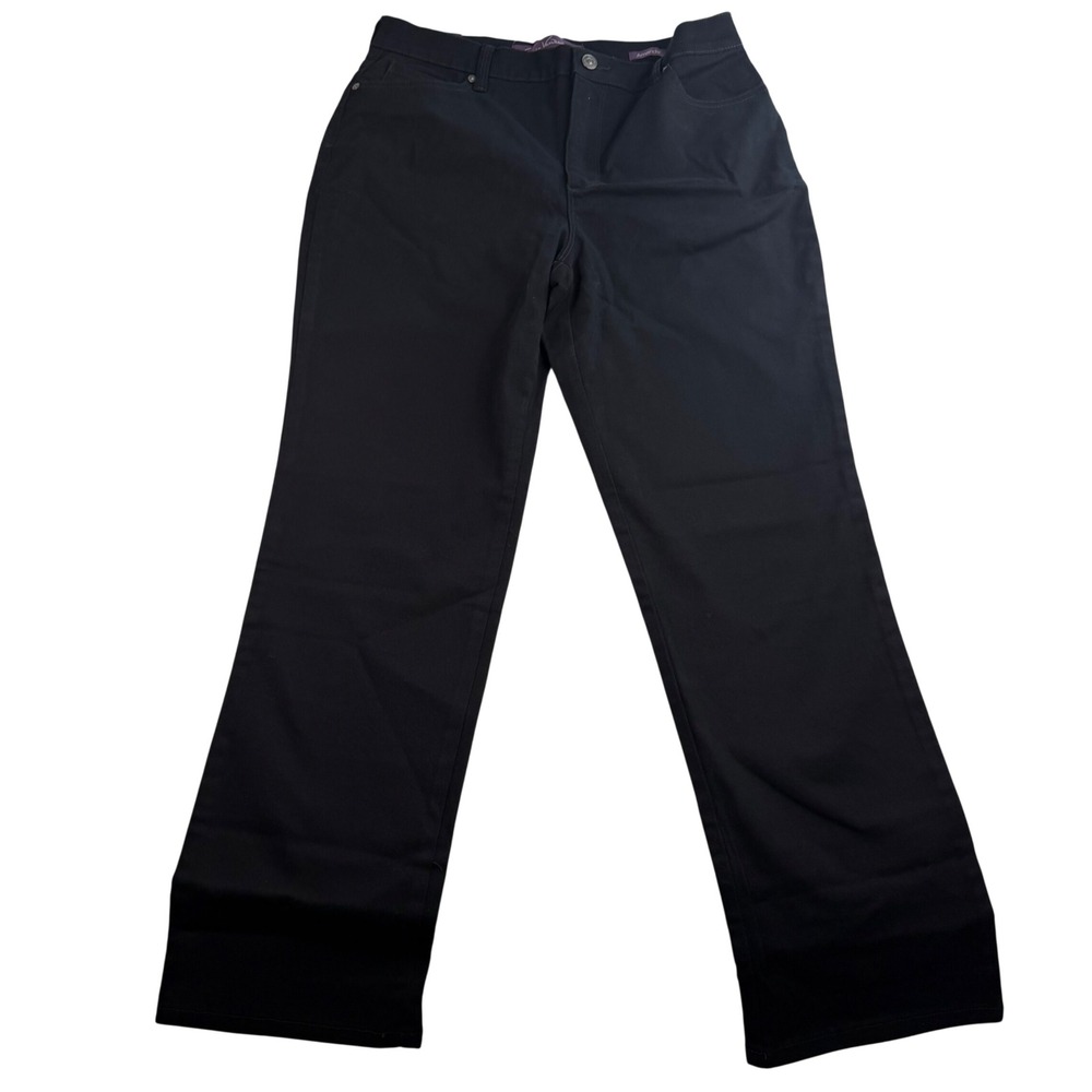 Gloria Vanderbilt Amanda Classic Fit Black Tapered Jeans Womens 10 Short